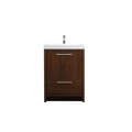 Elegant Decor 24 Inch Single Bathroom Vanity In Walnut VF46024MWT